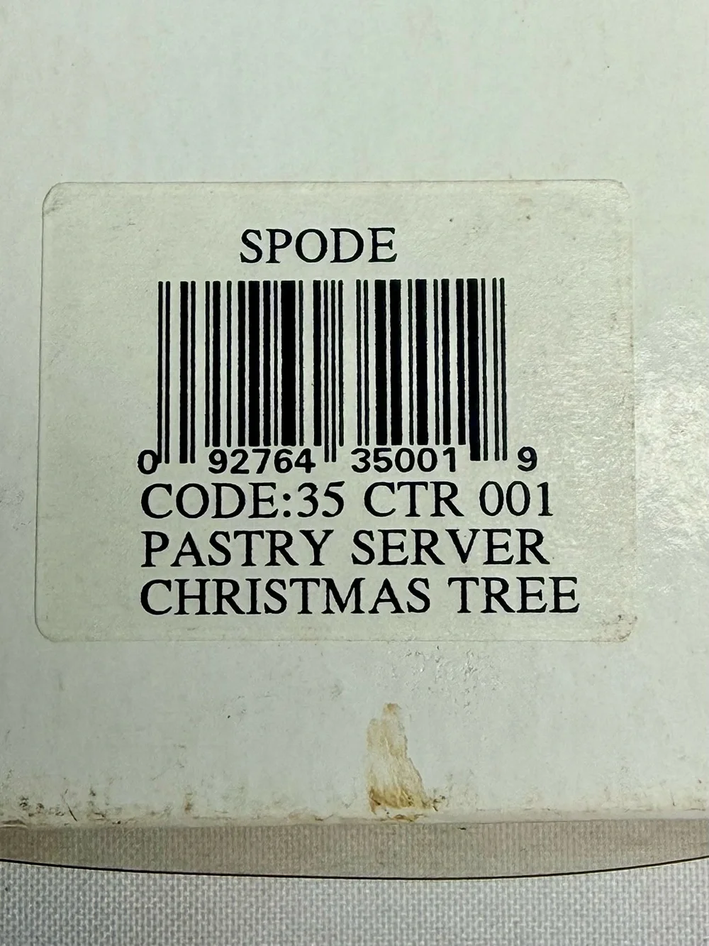 Spode Christmas Tree Pastry Server England Stainless Steel Ceramic Handle w/Box